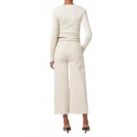 Citizens Of Humanity Cream Wide Leg Jeans NWT - Picture 2 of 5